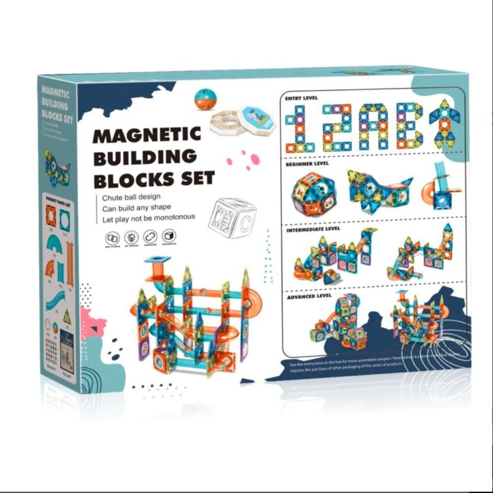 Magnetic Blocks Slide Construction Set 98 Pieces